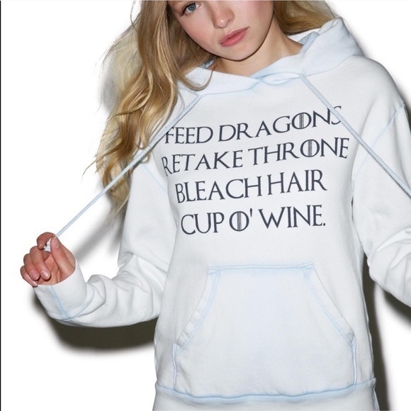Wildfox Daenerys Cup O Wine Dragons Hoodie Game of Thrones XS - Picture 2 of 3